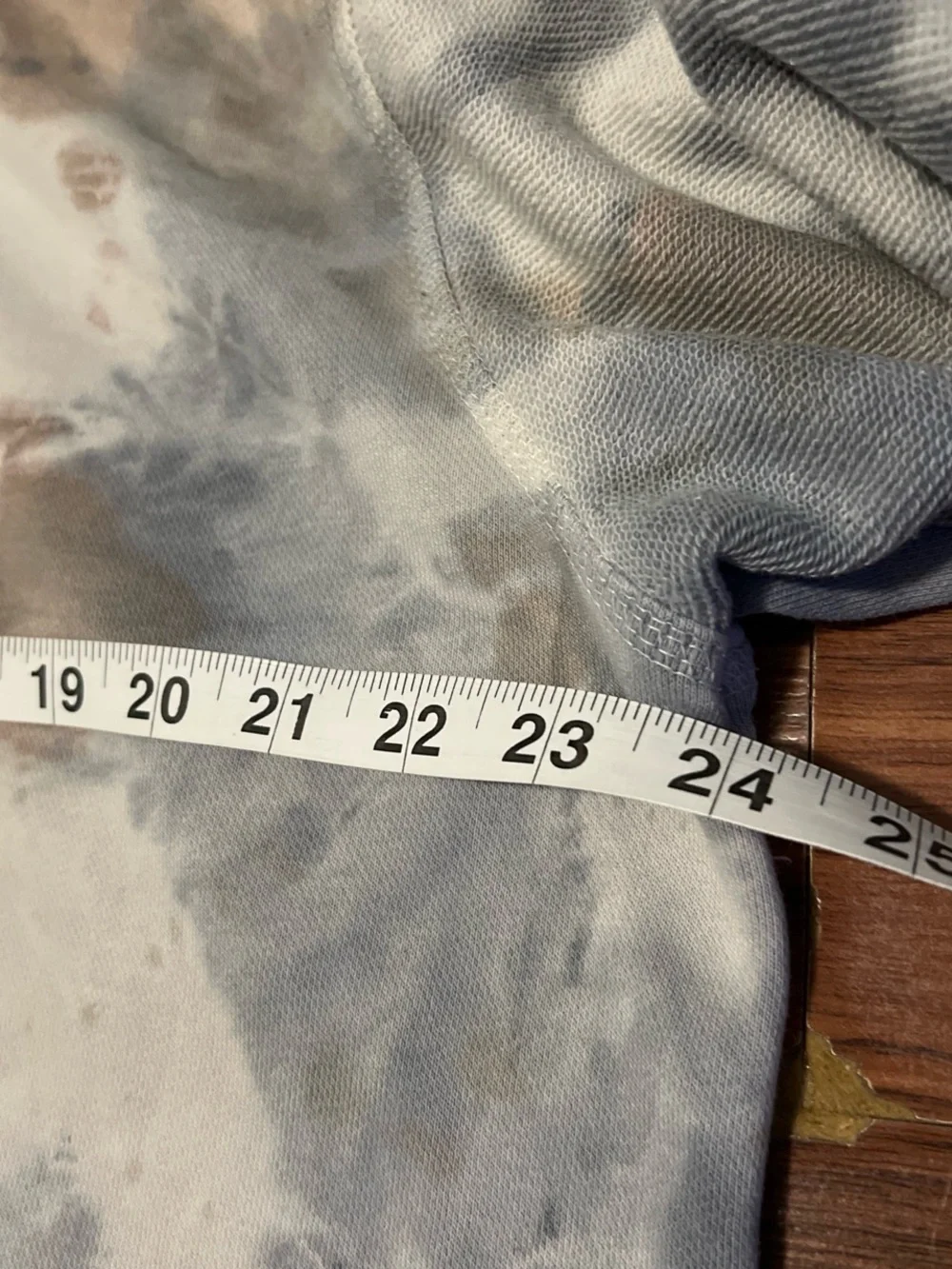 Nike Women's Tie-Dye Crewneck Hoodie in Gray and Tan